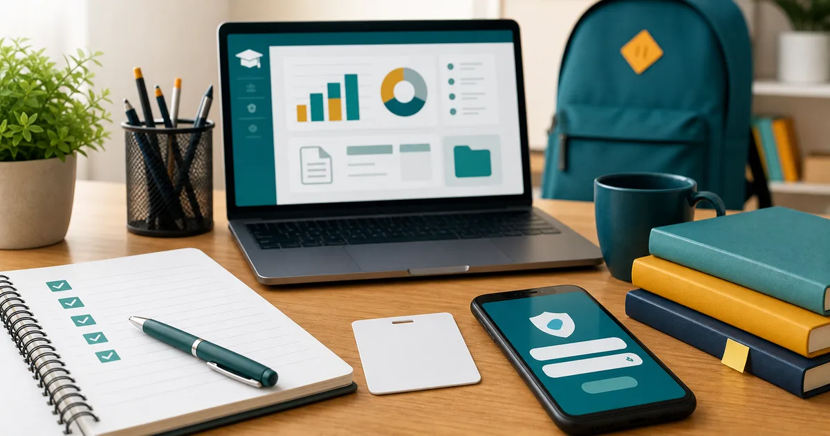 Escritorio con laptop y lista de preparación para consultar SICE Pachuca con privacidad